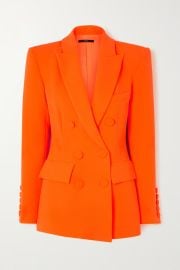 Orange Landon neon double-breasted stretch-crepe blazer  ALEX PERRY  NET-A-PORTER at Net a Porter